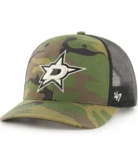 '47 Men's NHL Camo/Black Dallas Stars Trucker Adjustable Hat