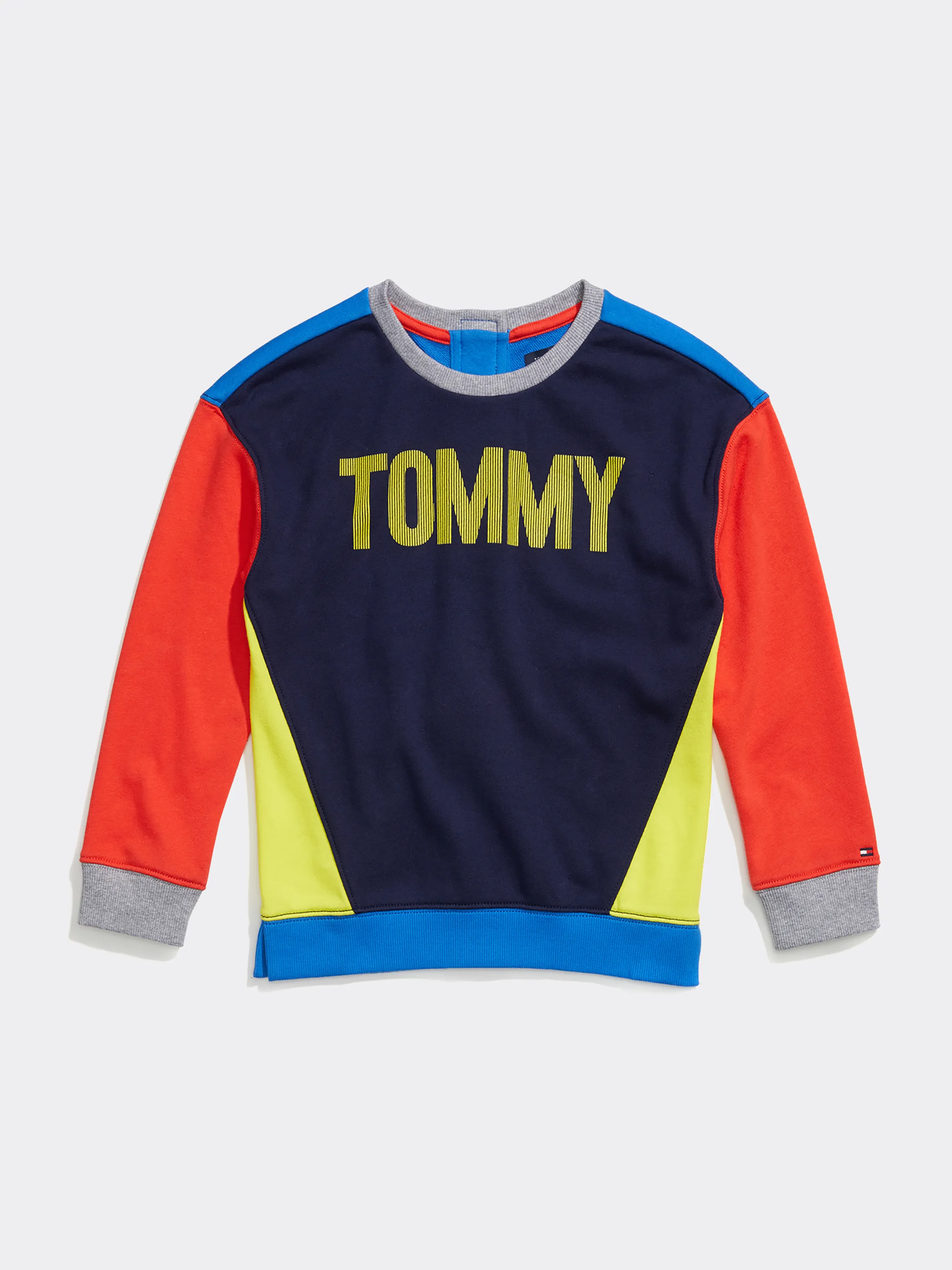 Adaptive Boys Seated Fit Colorblock Crewneck | Adaptive Sweatshirts & Hoodies | Tommy Hilfiger