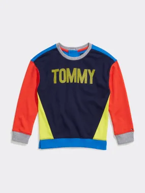 Adaptive Boys Seated Fit Colorblock Crewneck | Adaptive Sweatshirts & Hoodies | Tommy Hilfiger