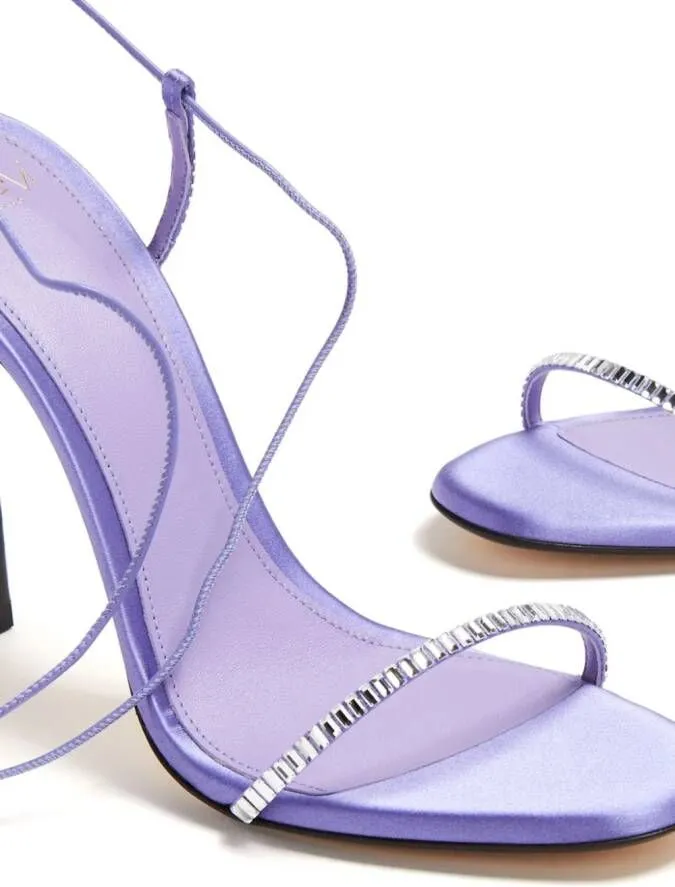 Alevì KIky 110mm satin sandals Purple