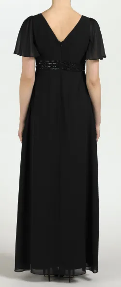 Ava Chiffon Gown Black