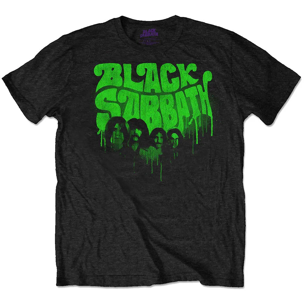 Black Sabbath Graffiti Green Logo T-Shirt