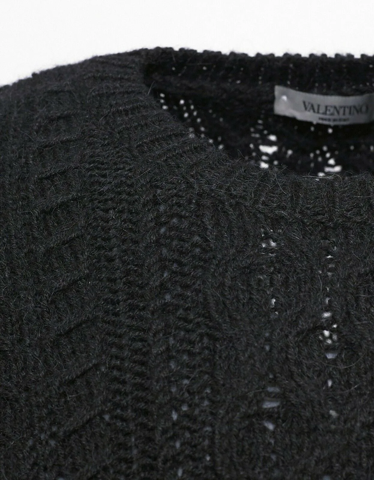 Black Sweater with Check Panel