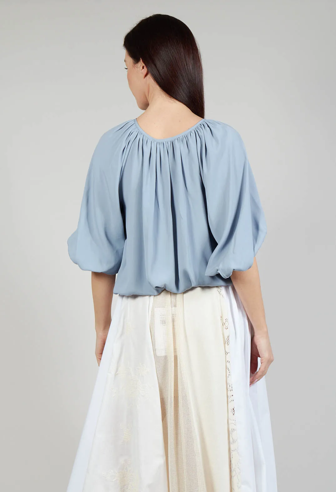 Bohemian Blouse in Blue Blizard