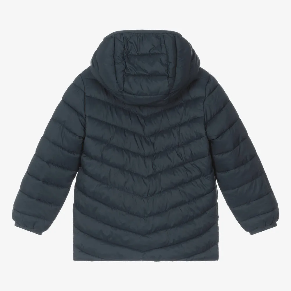 Boys Navy Blue Packable Puffer Coat