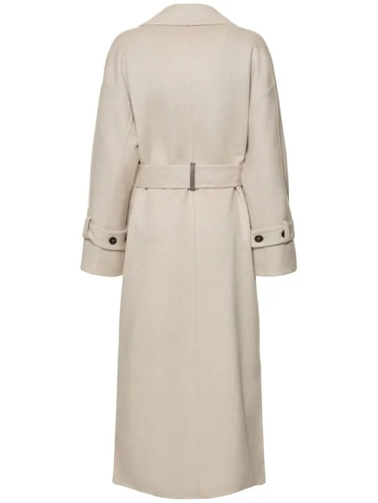 Brunello Cucinelli   Belted cashmere midi coat 