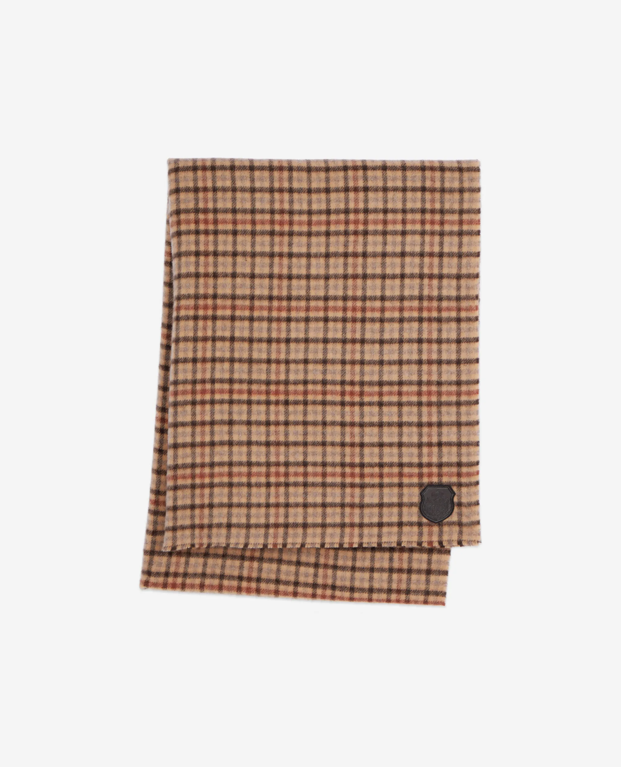 Checked wool scarf