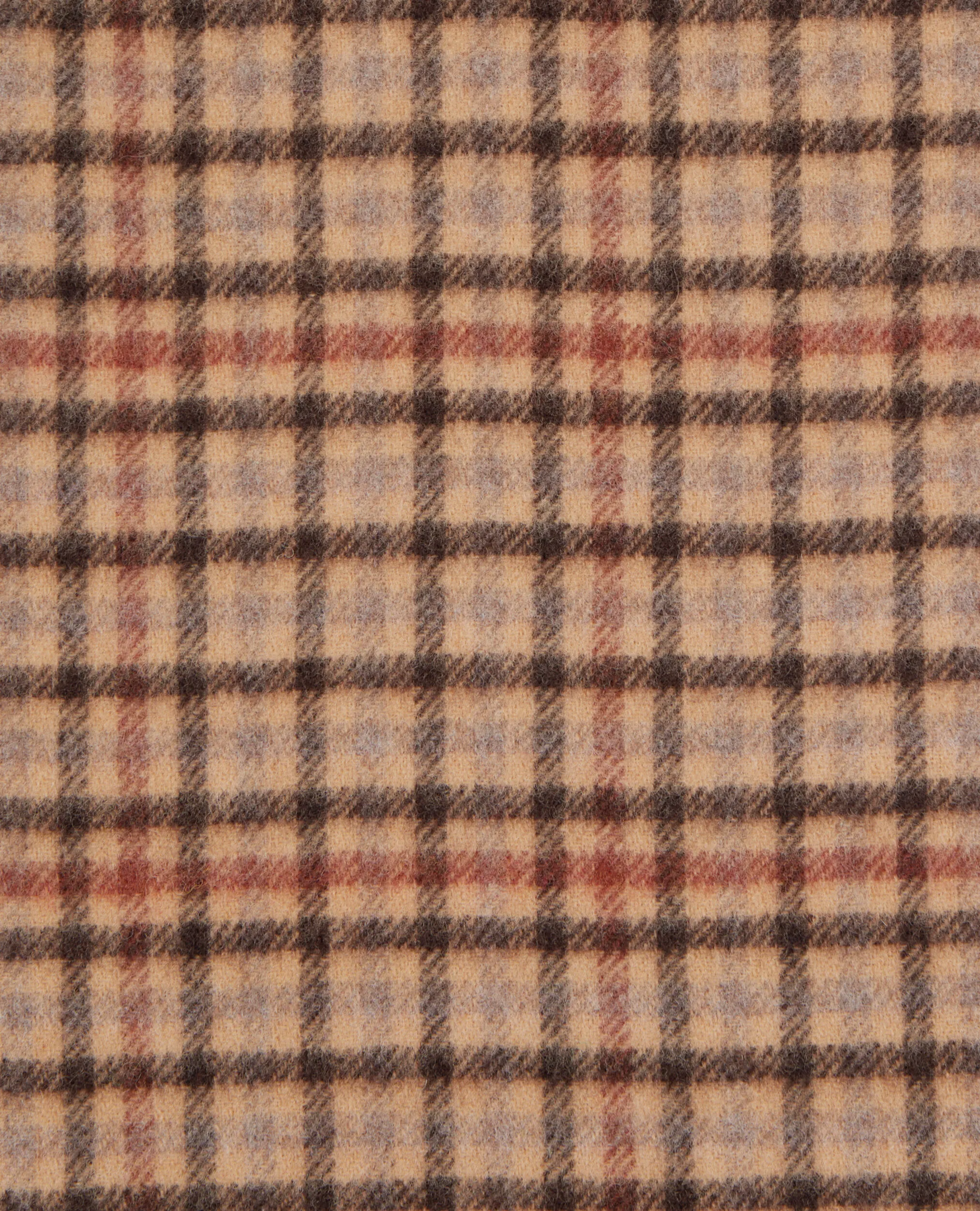 Checked wool scarf