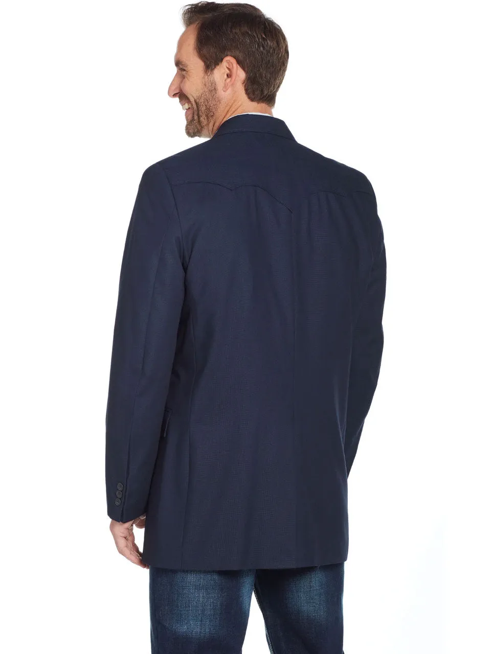 Circle S CC1087-11 Mens Plano Sport Coat Western Jacket Navy