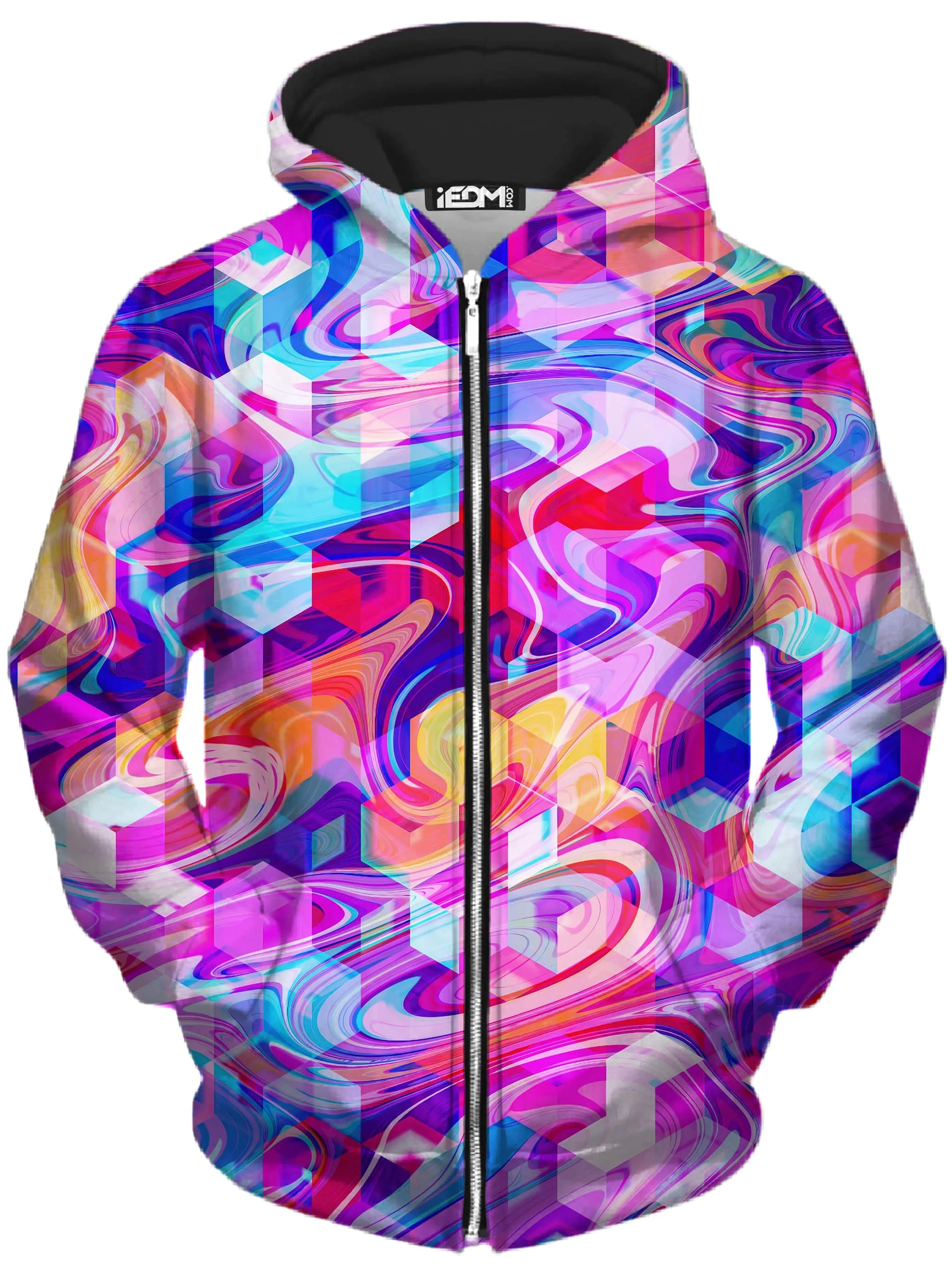 Cubic Drop Unisex Zip-Up Hoodie (Clearance)