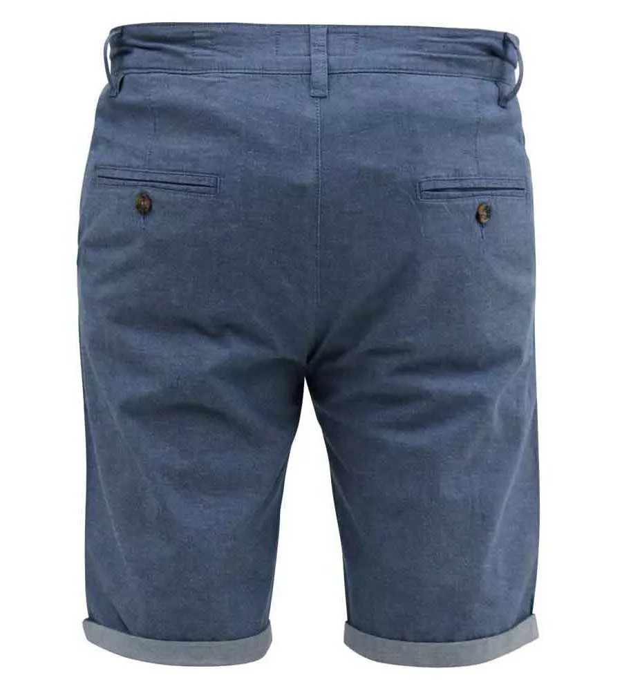 D555 Big Mens Blue Stretch Chambray Shorts (ALDERTON)