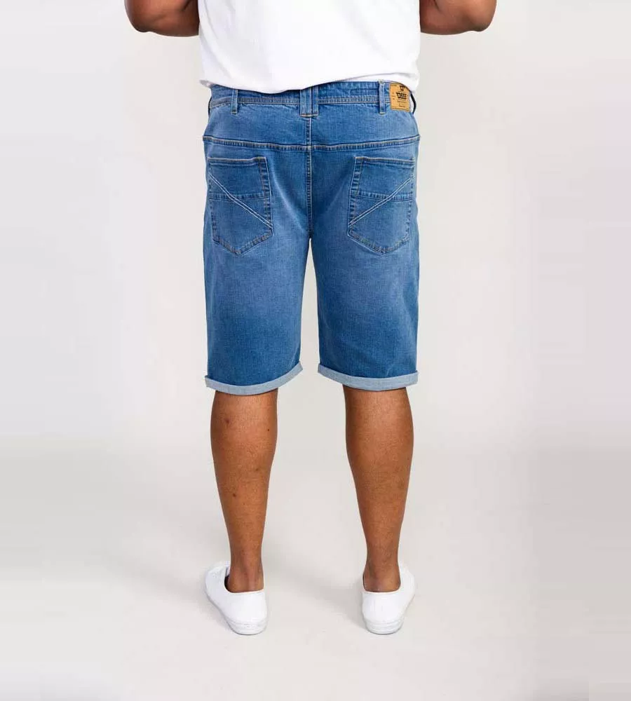 D555 Big Mens Blue Stretch Denim Shorts (SUFFOLK)