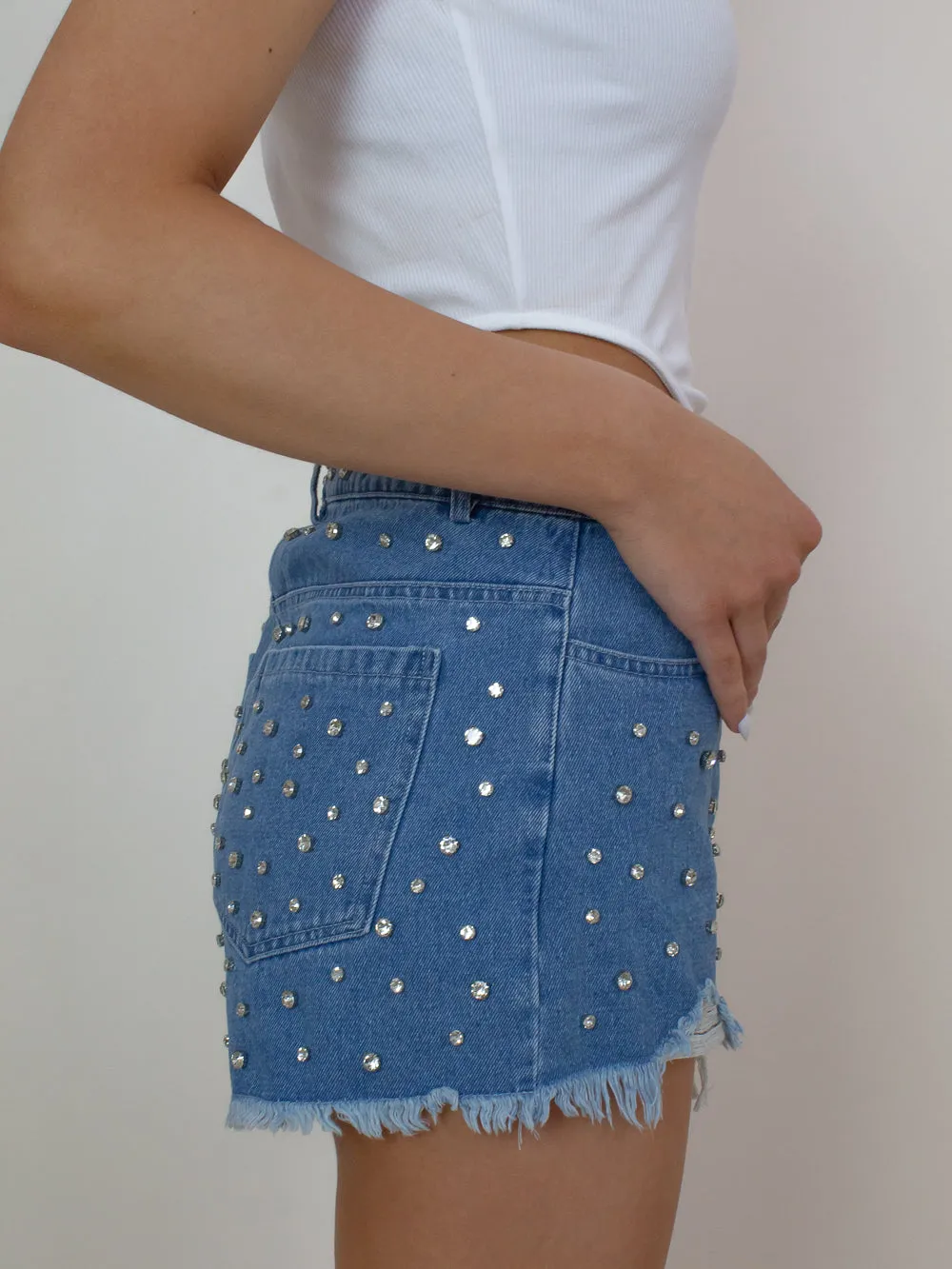 DAZZLE DUKES RHINESTONE SHORTS