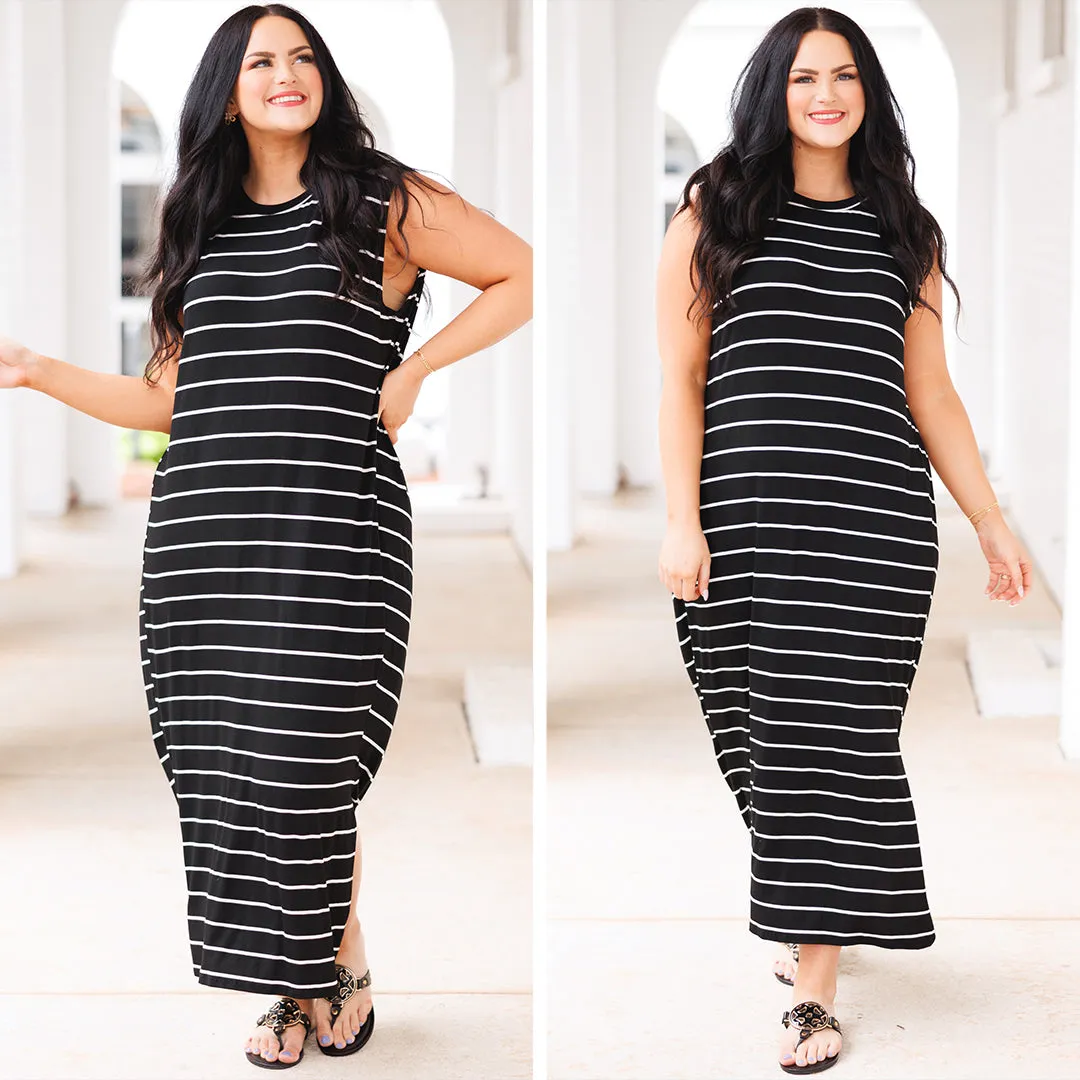 Did Someone Say Stripes Dress, Black