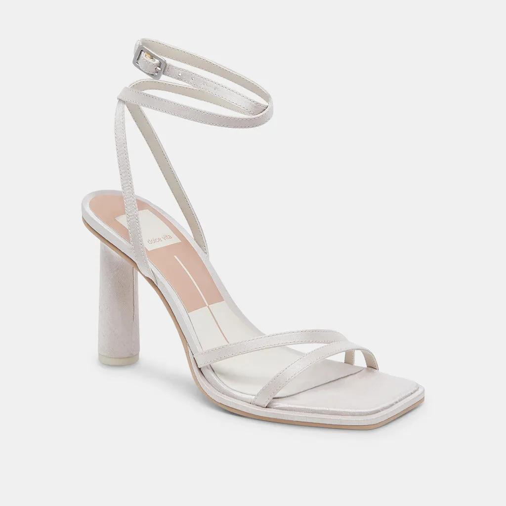 DISERE Heels Off White Satin | Designer White Satin Heels– Dolce Vita 6915497754690