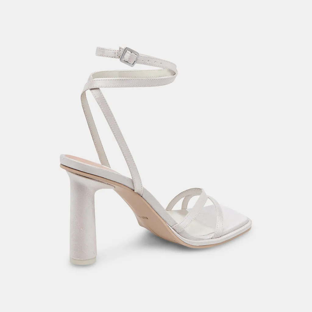 DISERE Heels Off White Satin | Designer White Satin Heels– Dolce Vita 6915497754690