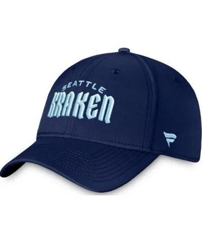 Fanatics Men's NHL Fanatics Deep Sea Seattle Kraken Wordmark Flex Hat