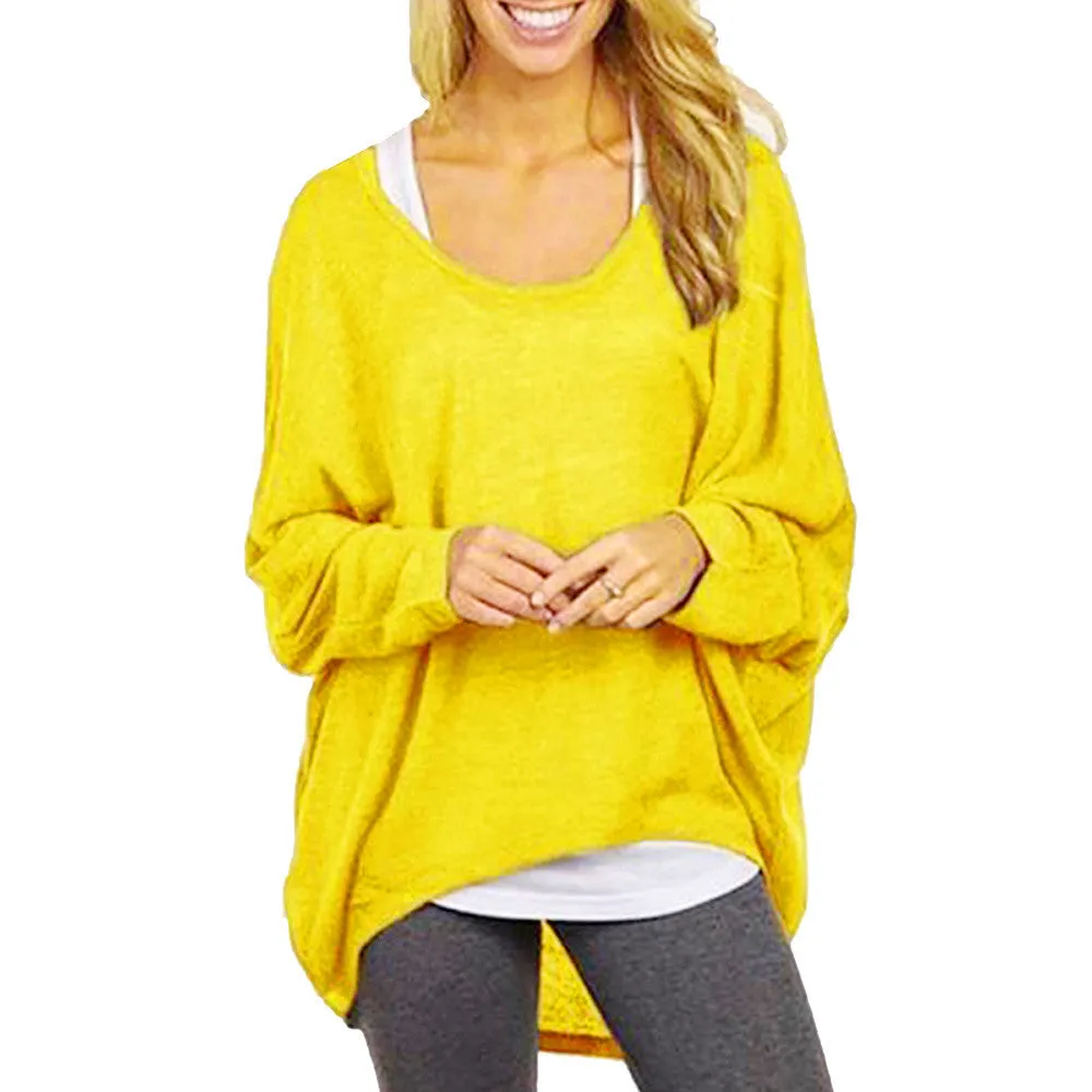 Feida Women Long Sleeve Oversized Sweater and Pullovers Oversized Baggy Loose Jumper Tops Pull