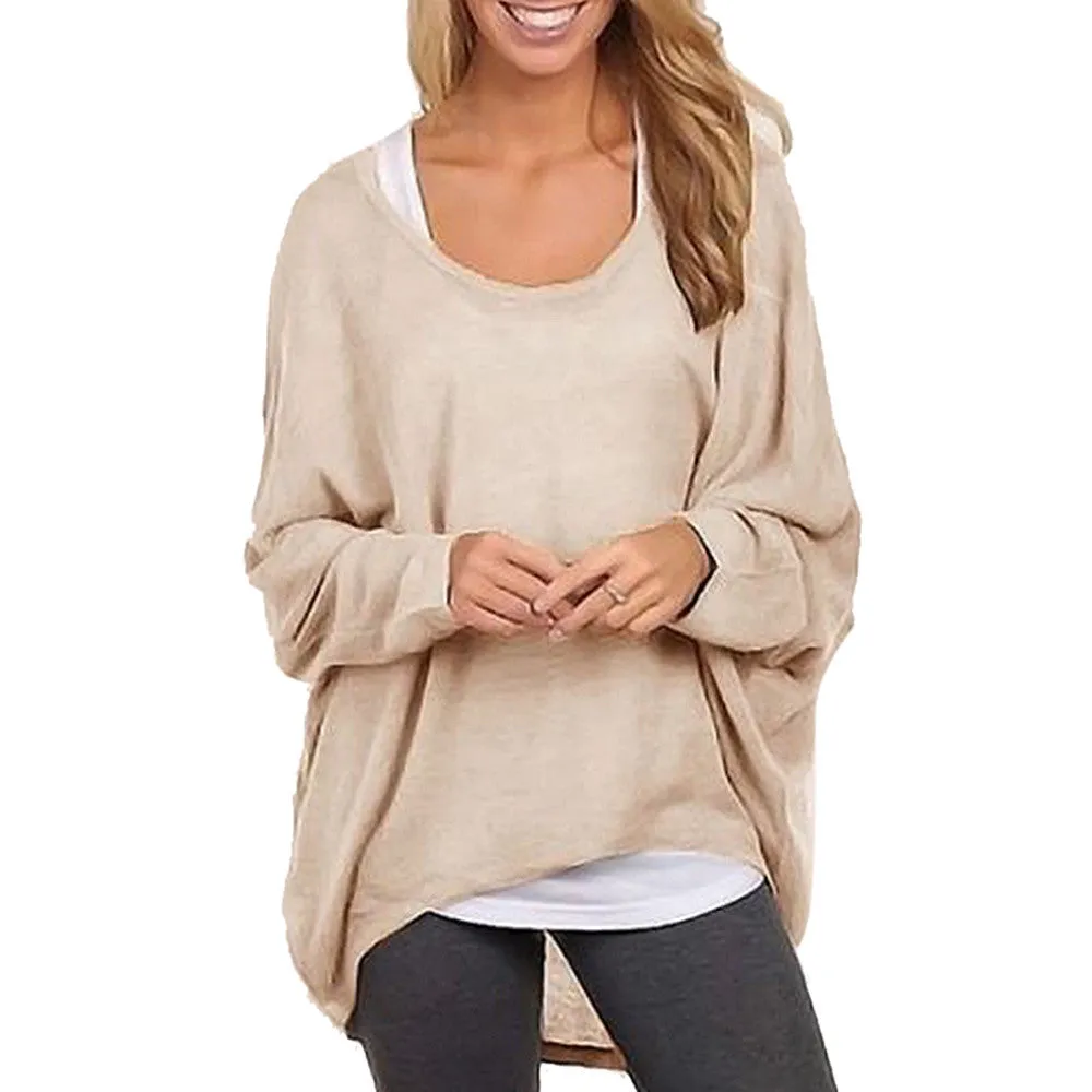 Feida Women Long Sleeve Oversized Sweater and Pullovers Oversized Baggy Loose Jumper Tops Pull