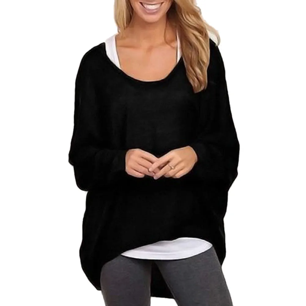 Feida Women Long Sleeve Oversized Sweater and Pullovers Oversized Baggy Loose Jumper Tops Pull