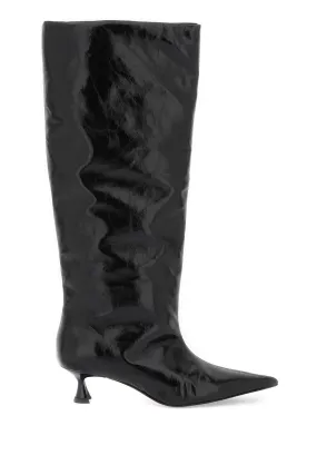 Ganni Soft Slouchy High Boots   Black