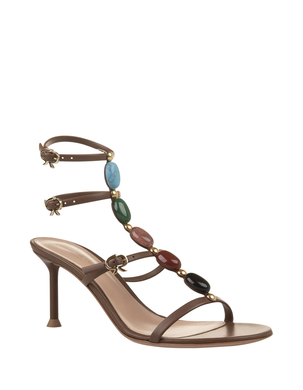 GIANVITO ROSSI Shanti 70 Sandal In Brown Sandals