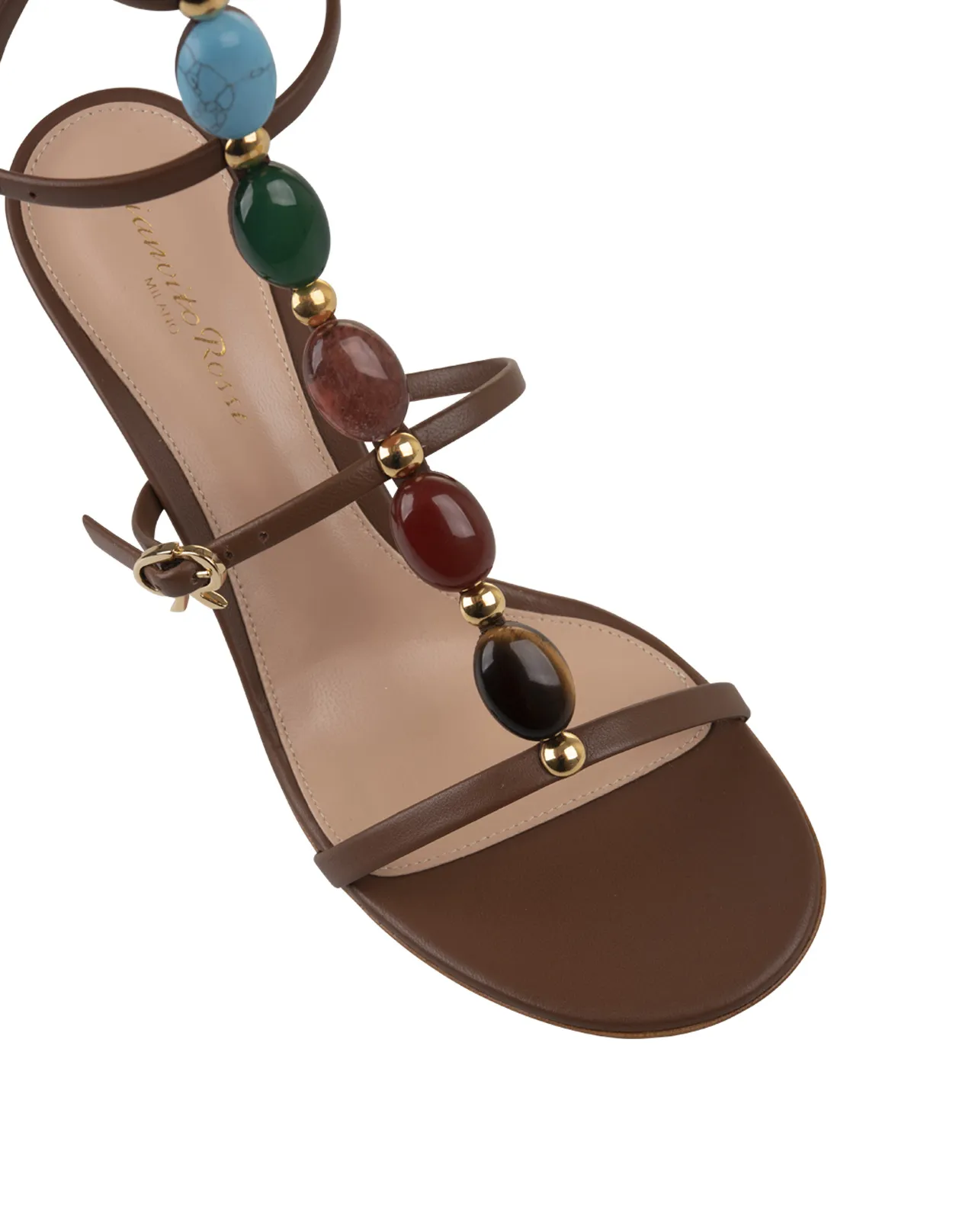 GIANVITO ROSSI Shanti 70 Sandal In Brown Sandals