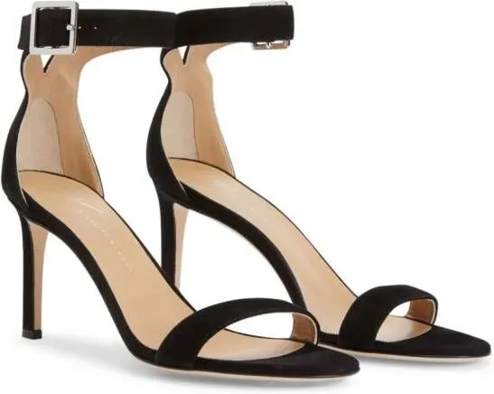 Giuseppe Zanotti Neyla 85mm suede sandals Black