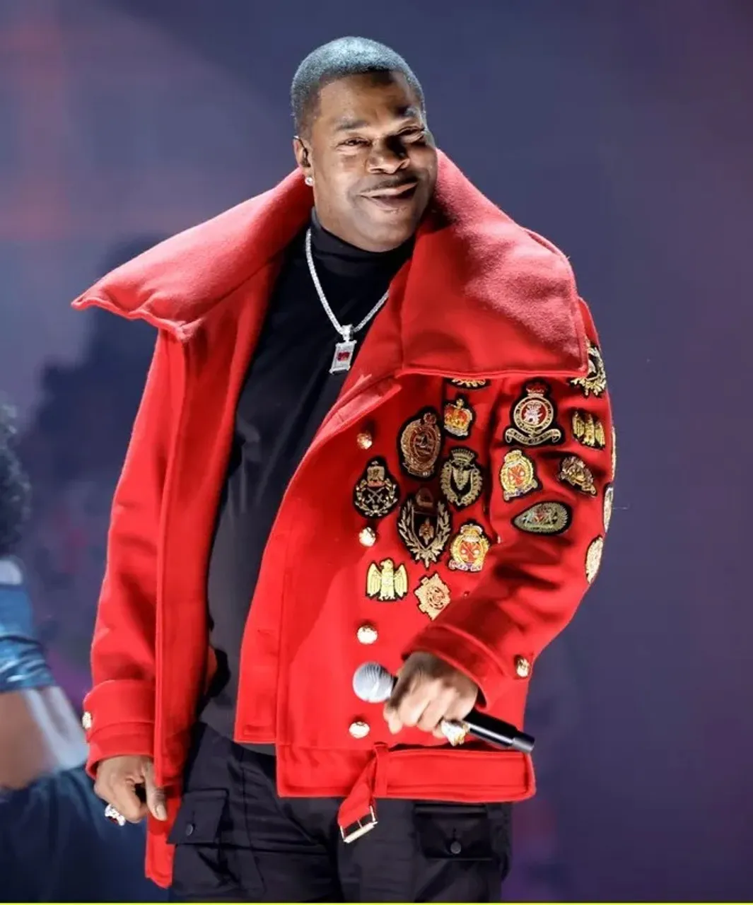 Grammy 2023 Busta Rhymes Red Coat