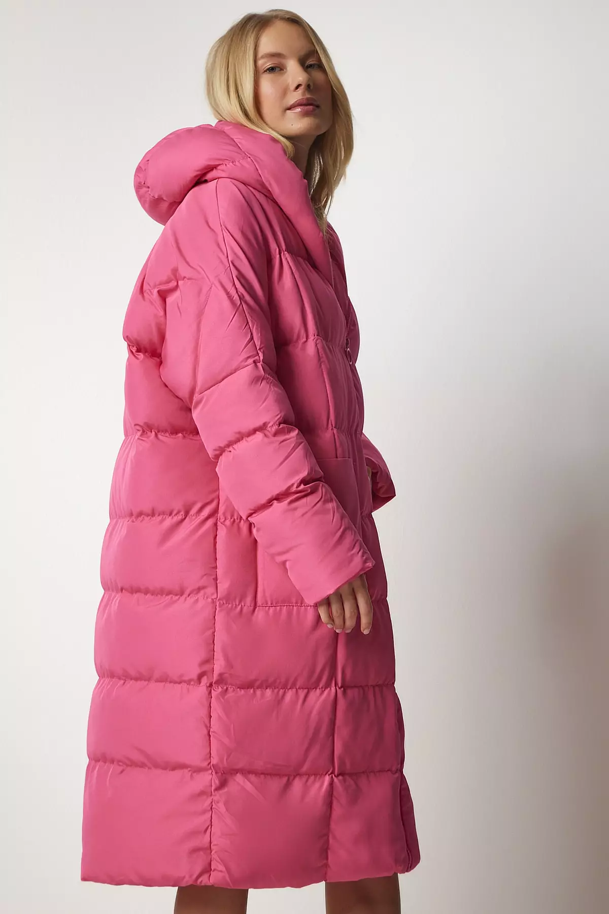 Happiness Istanbul Hooded Long Inflatable Coat