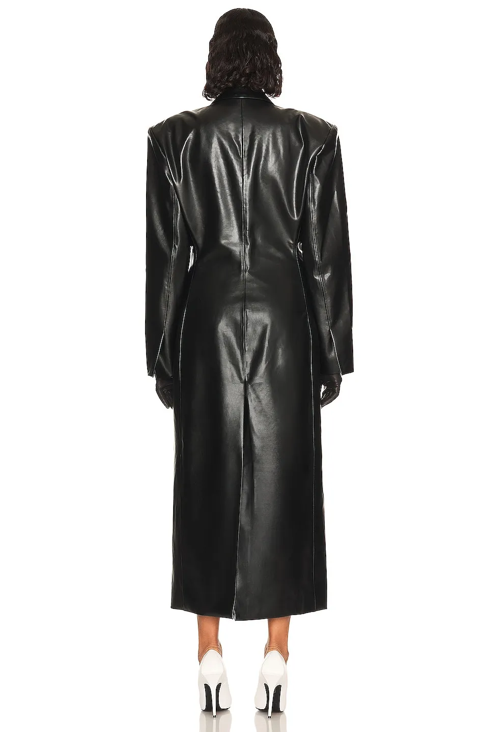 Helsa Waterbased Faux Leather Long Coat 
        