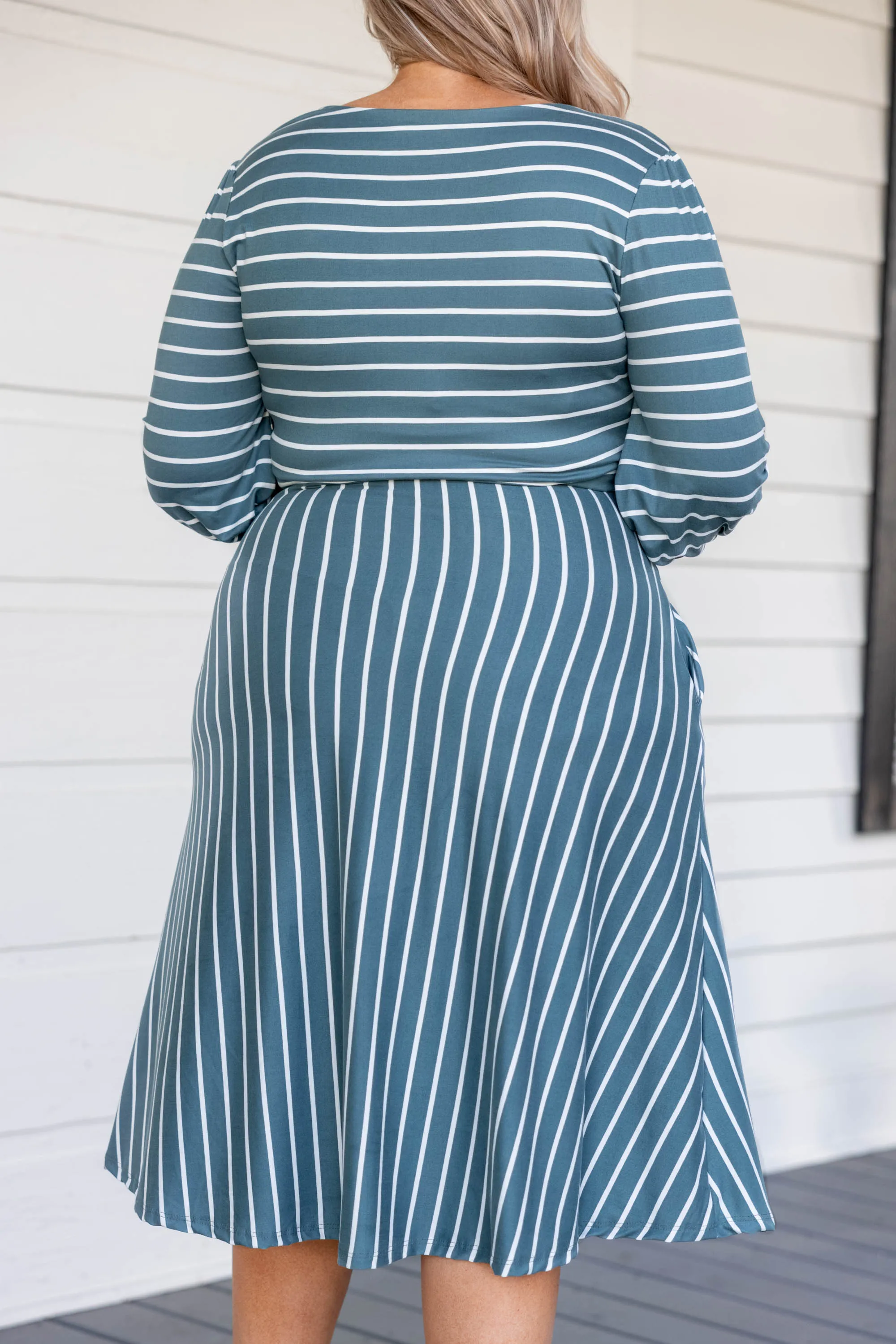 Holding Hands On The Boardwalk Dress, Deep Sea