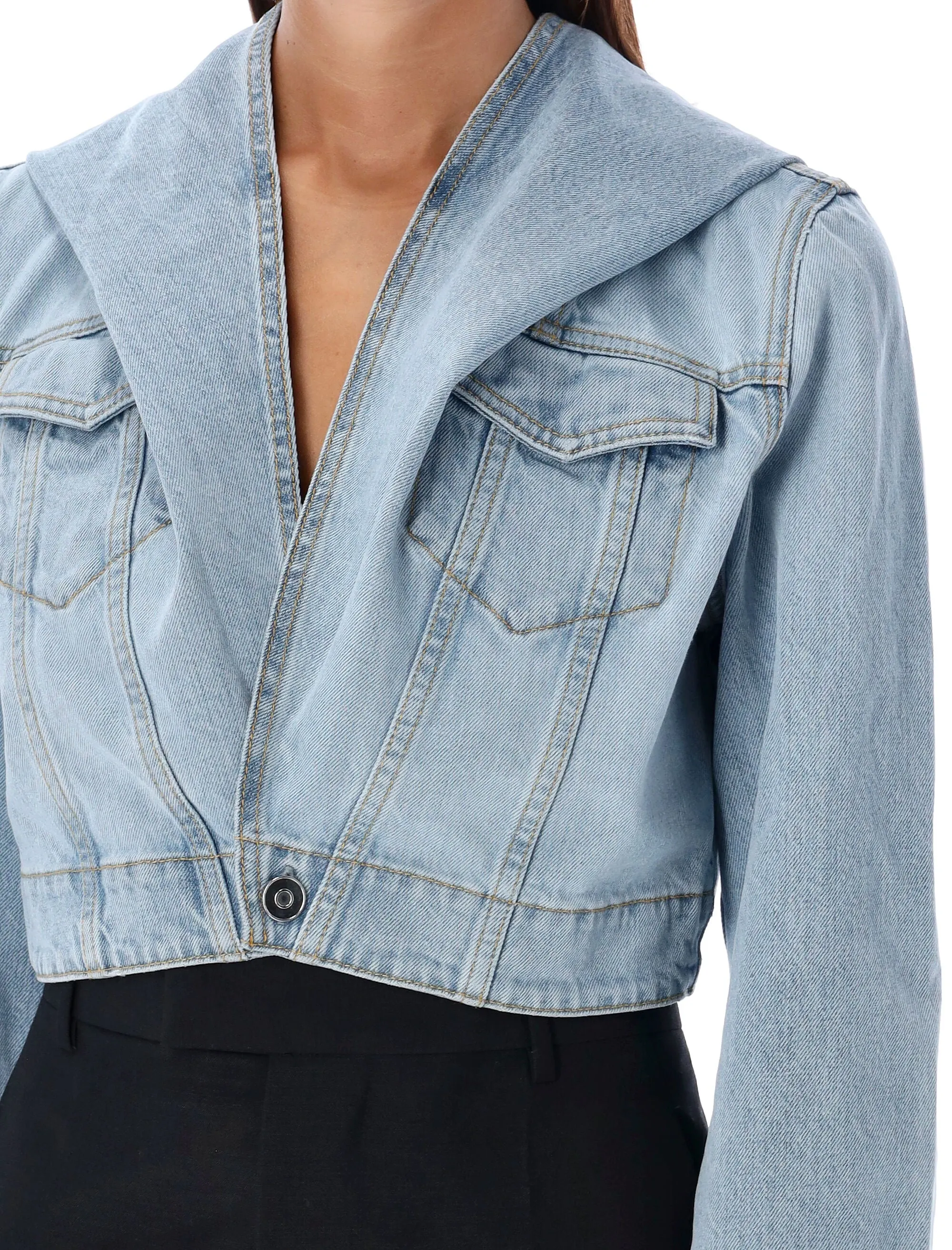 HOODED DENIM JACKET