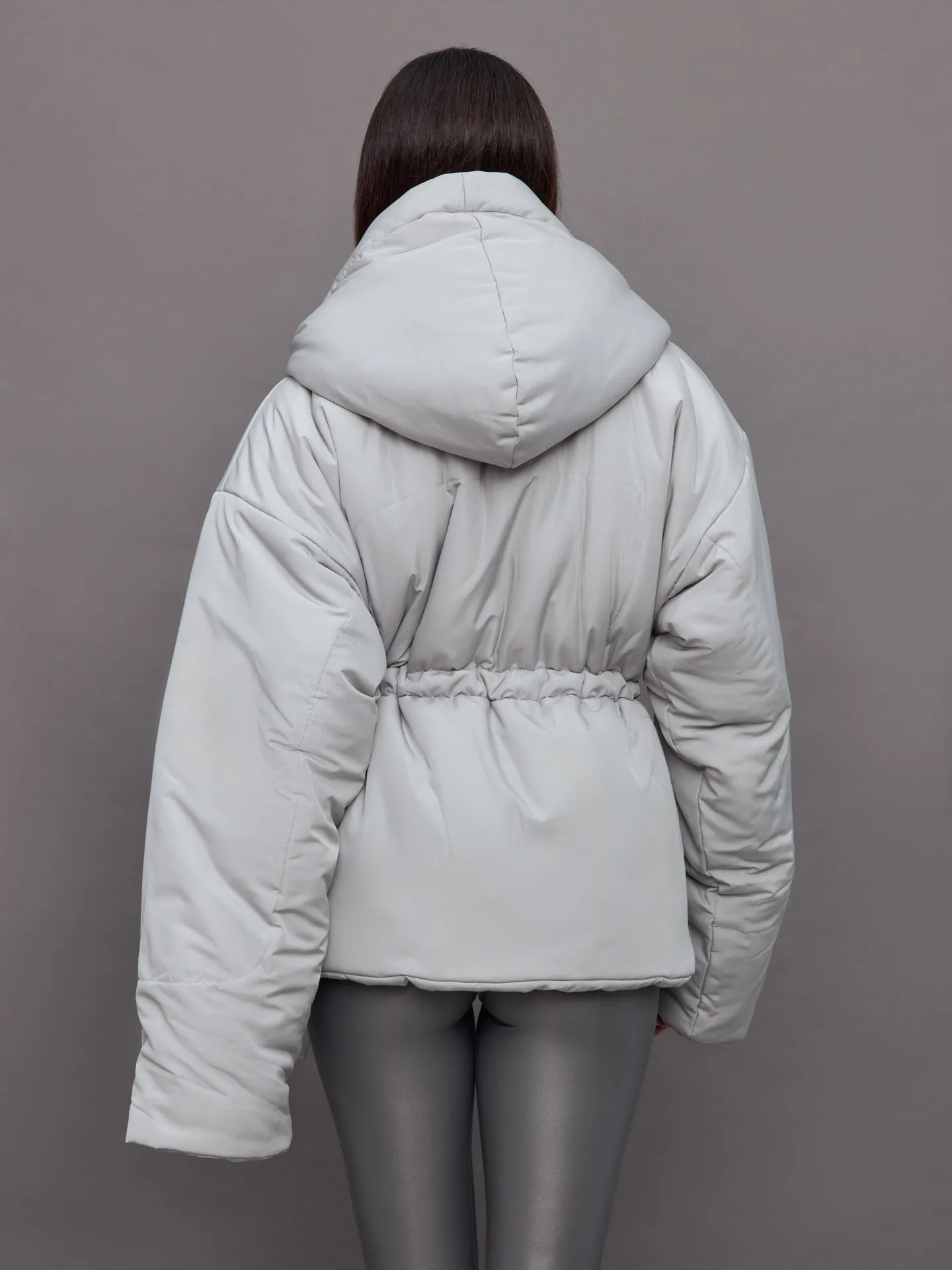 Hooded Sleeping Bag Coat Short - Dove