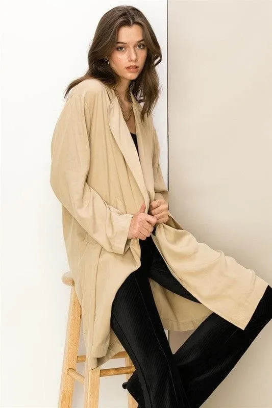 HYFVE Right Round Button Front Oversized Coat, 2 Colors