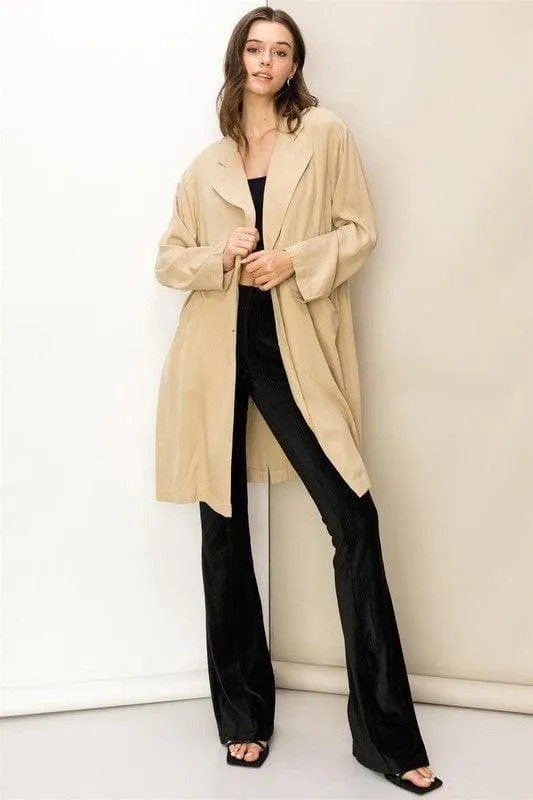 HYFVE Right Round Button Front Oversized Coat, 2 Colors