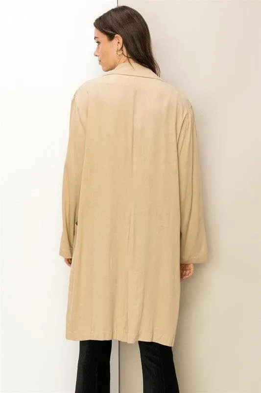 HYFVE Right Round Button Front Oversized Coat, 2 Colors