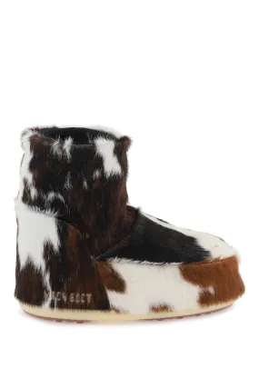 Icon Low After Ski Boots In Cow Printed Fur