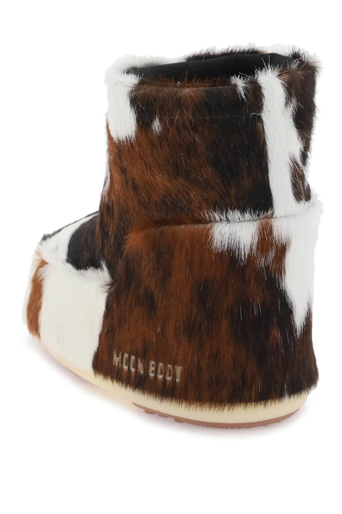 Icon Low After Ski Boots In Cow Printed Fur