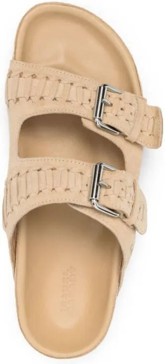 ISABEL MARANT Lennyo raffia sandals Neutrals