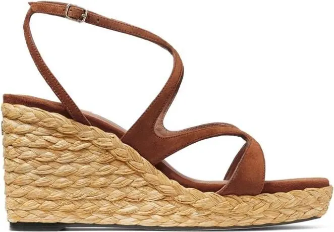 Jimmy Choo Ayla 85mm wedge sandals Brown