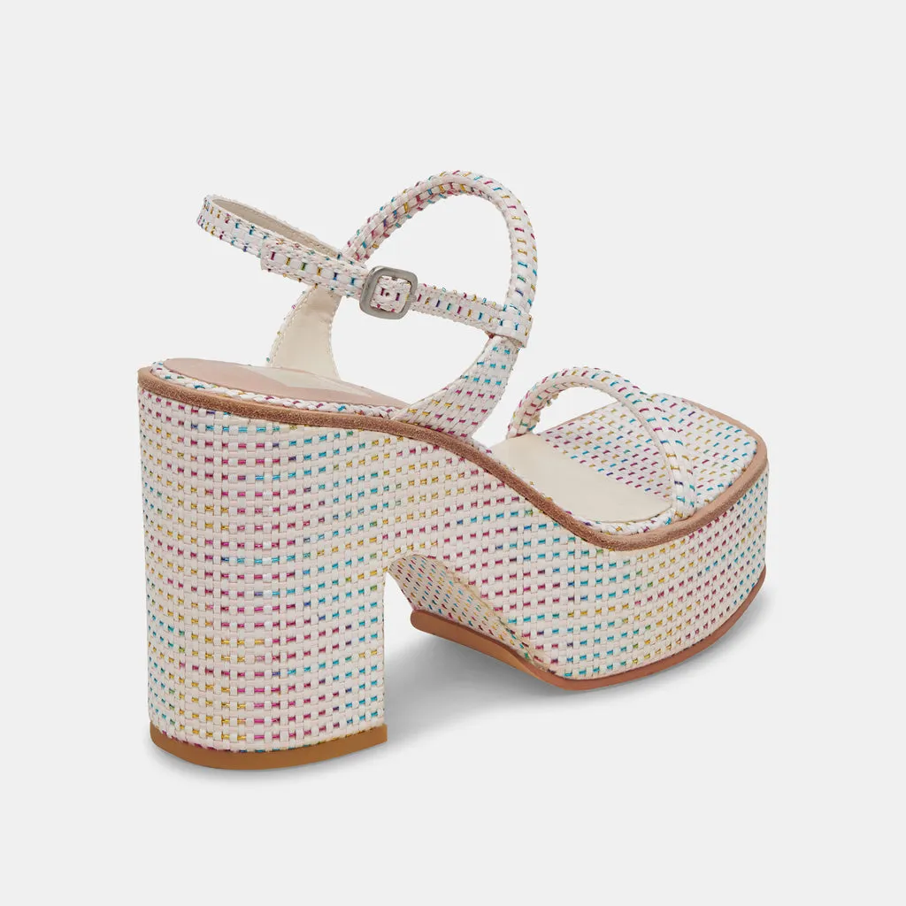 JODIE PRIDE HEELS PASTEL STRIPE RAFFIA– Dolce Vita 6915497099330