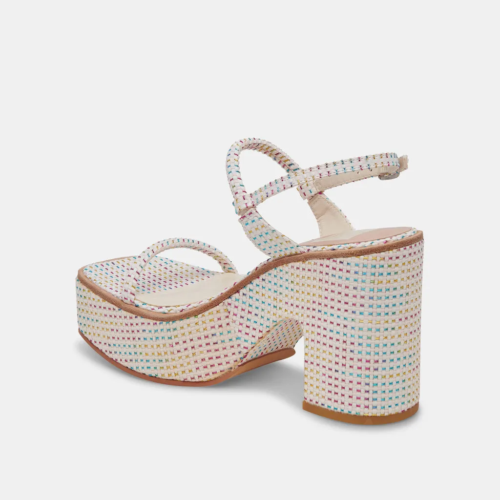 JODIE PRIDE HEELS PASTEL STRIPE RAFFIA– Dolce Vita 6915497099330