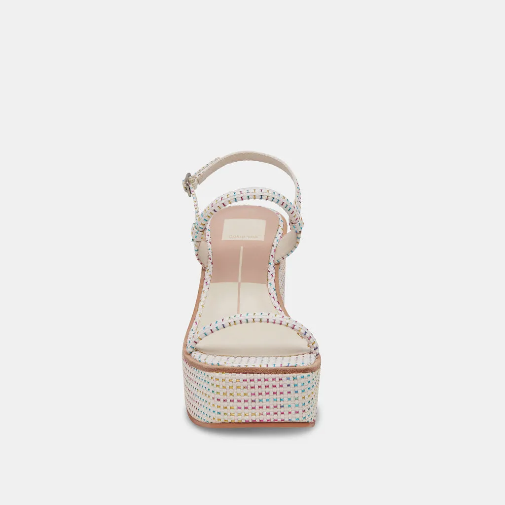 JODIE PRIDE HEELS PASTEL STRIPE RAFFIA– Dolce Vita 6915497099330