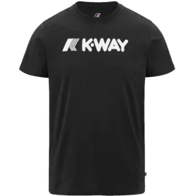 K-WAY T-SHIRT UOMO M/M GIRO NERO K111-BLK