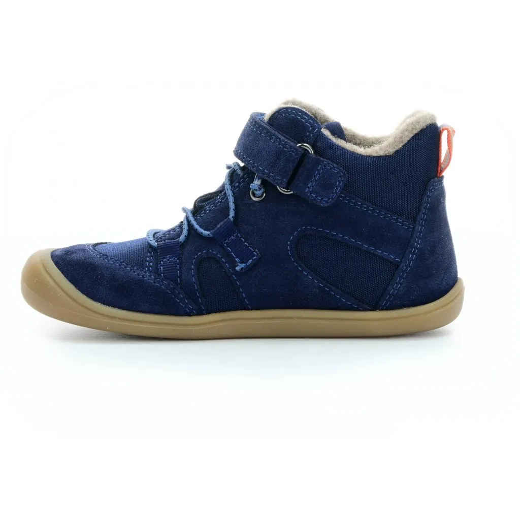 Koel4kids Beau Wool blue winter barefoot shoes