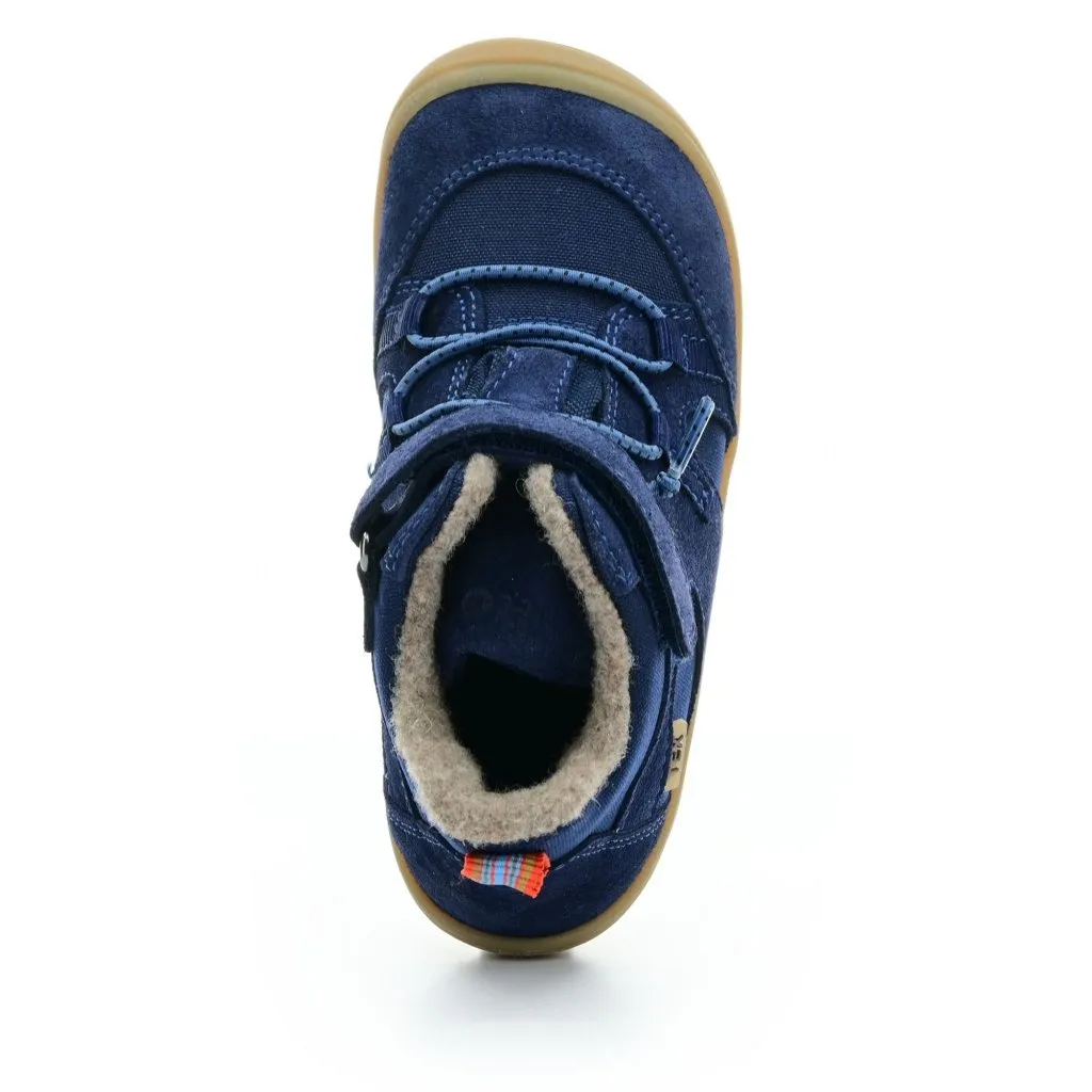 Koel4kids Beau Wool blue winter barefoot shoes