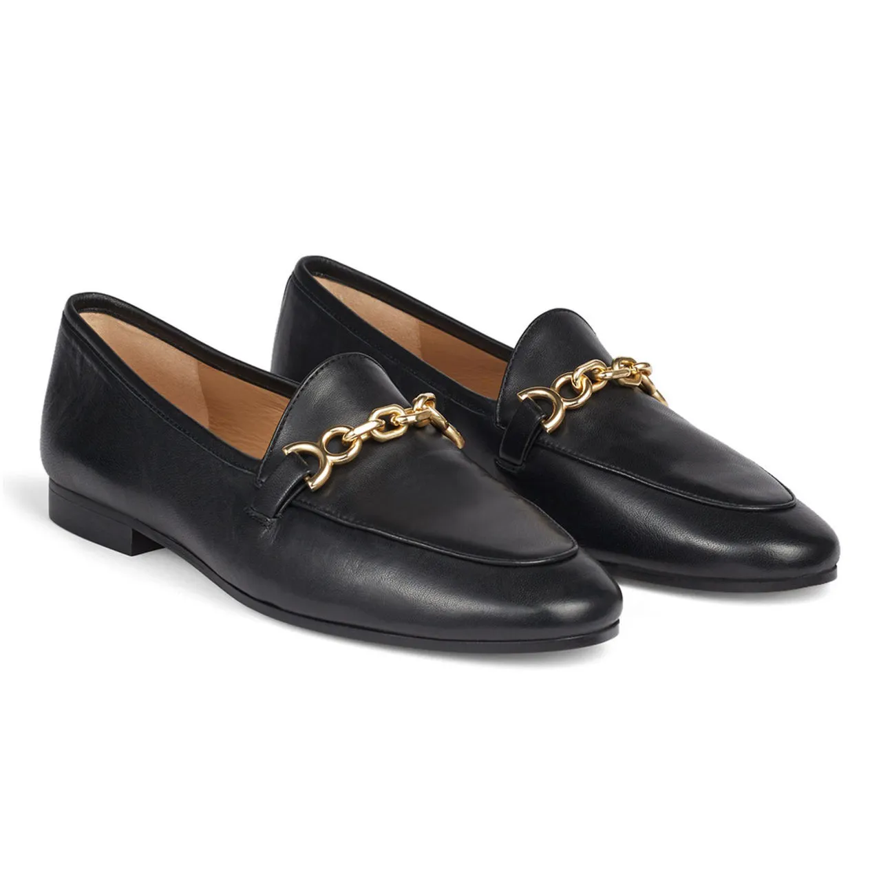 LK BENNETT Adalynn Leather Snaffle Loafers - Black