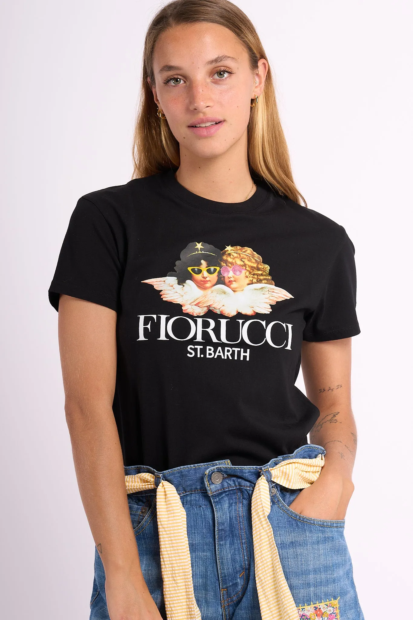 Mc2 Saint Barth T-shirt Fiorucci Nero Donna