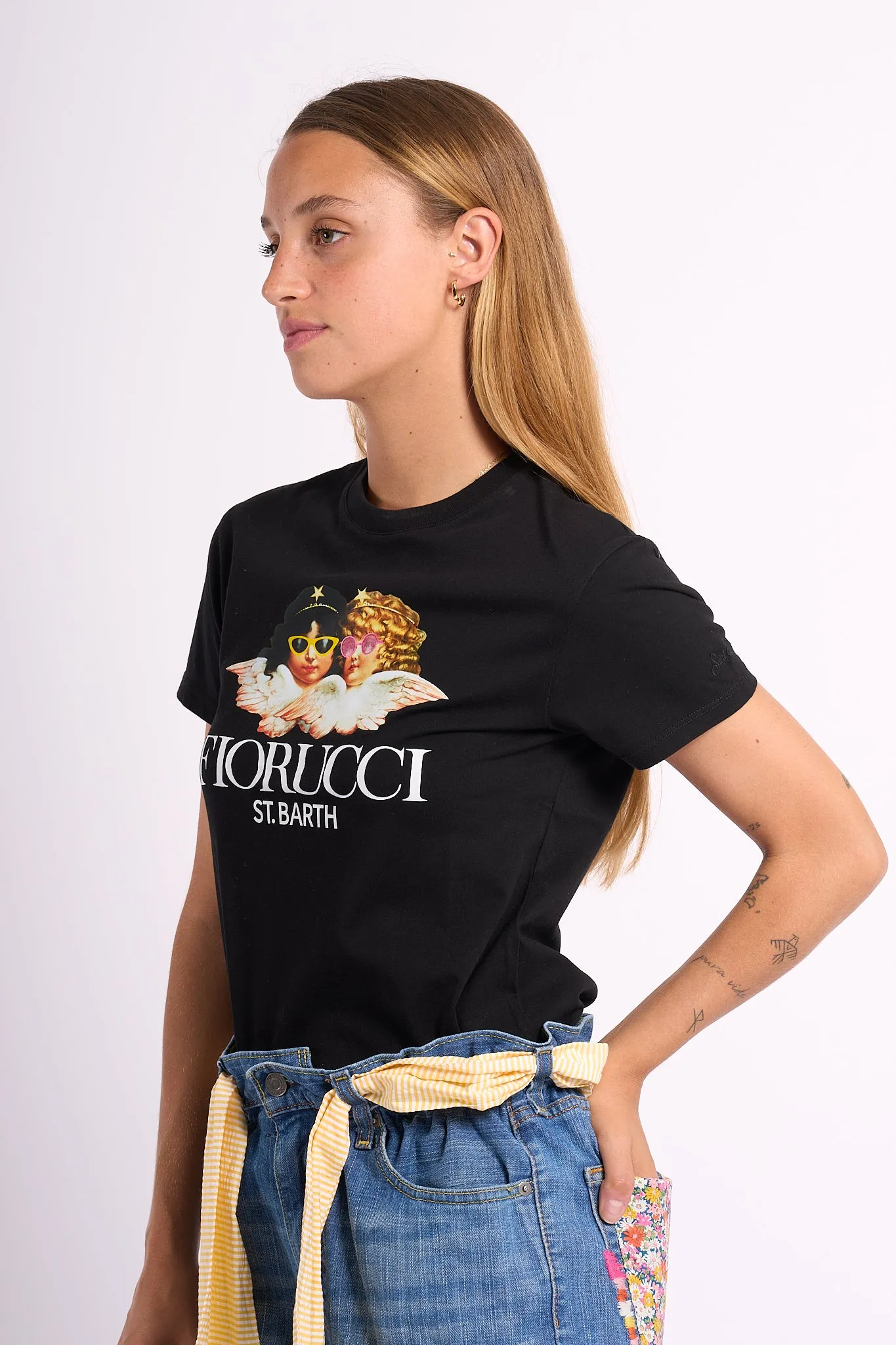 Mc2 Saint Barth T-shirt Fiorucci Nero Donna